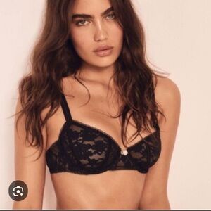 For Love And Lemons Black Lace Bralette